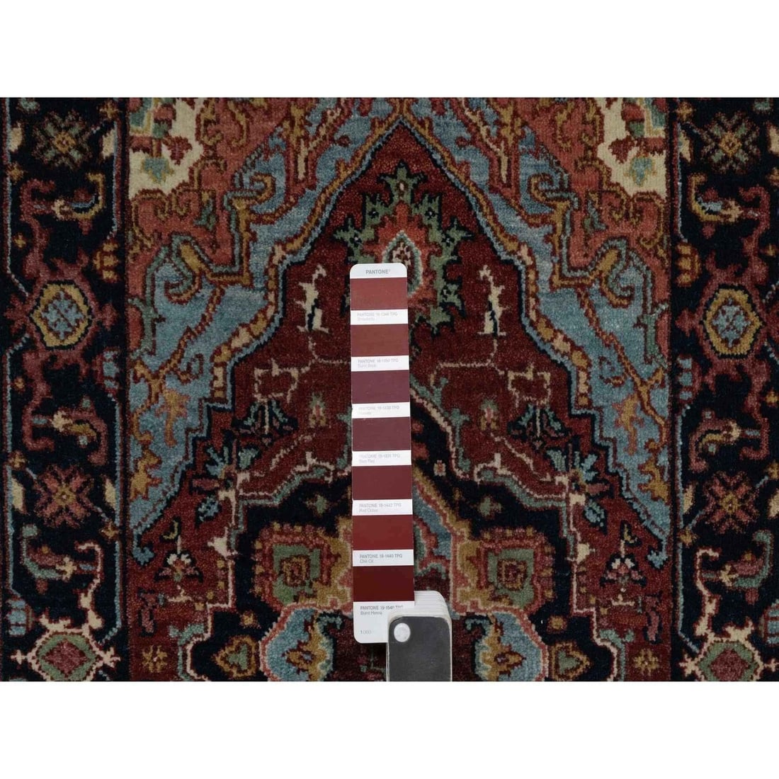Rug 2'x3'1" Red Antiqued Heris Re-Creation Hand Knotted New Zealand Wool - 4