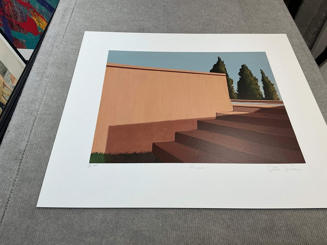 Conte GRETCHEN DOW SIMPSON Florence Italy SIGNED 20.25" x 22.75" Serigraph 1992 - 13