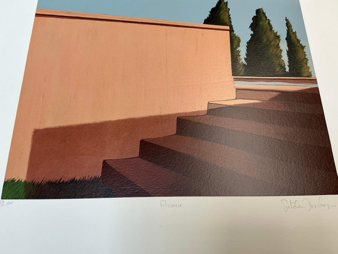 Conte GRETCHEN DOW SIMPSON Florence Italy SIGNED 20.25" x 22.75" Serigraph 1992 - 16