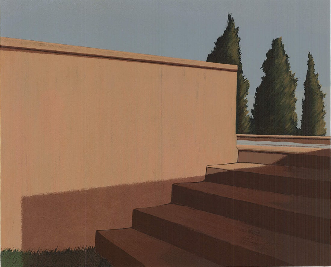 Conte GRETCHEN DOW SIMPSON Florence Italy SIGNED 20.25" x 22.75" Serigraph 1992 - 3