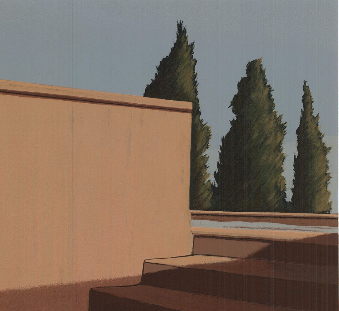 Conte GRETCHEN DOW SIMPSON Florence Italy SIGNED 20.25" x 22.75" Serigraph 1992 - 4