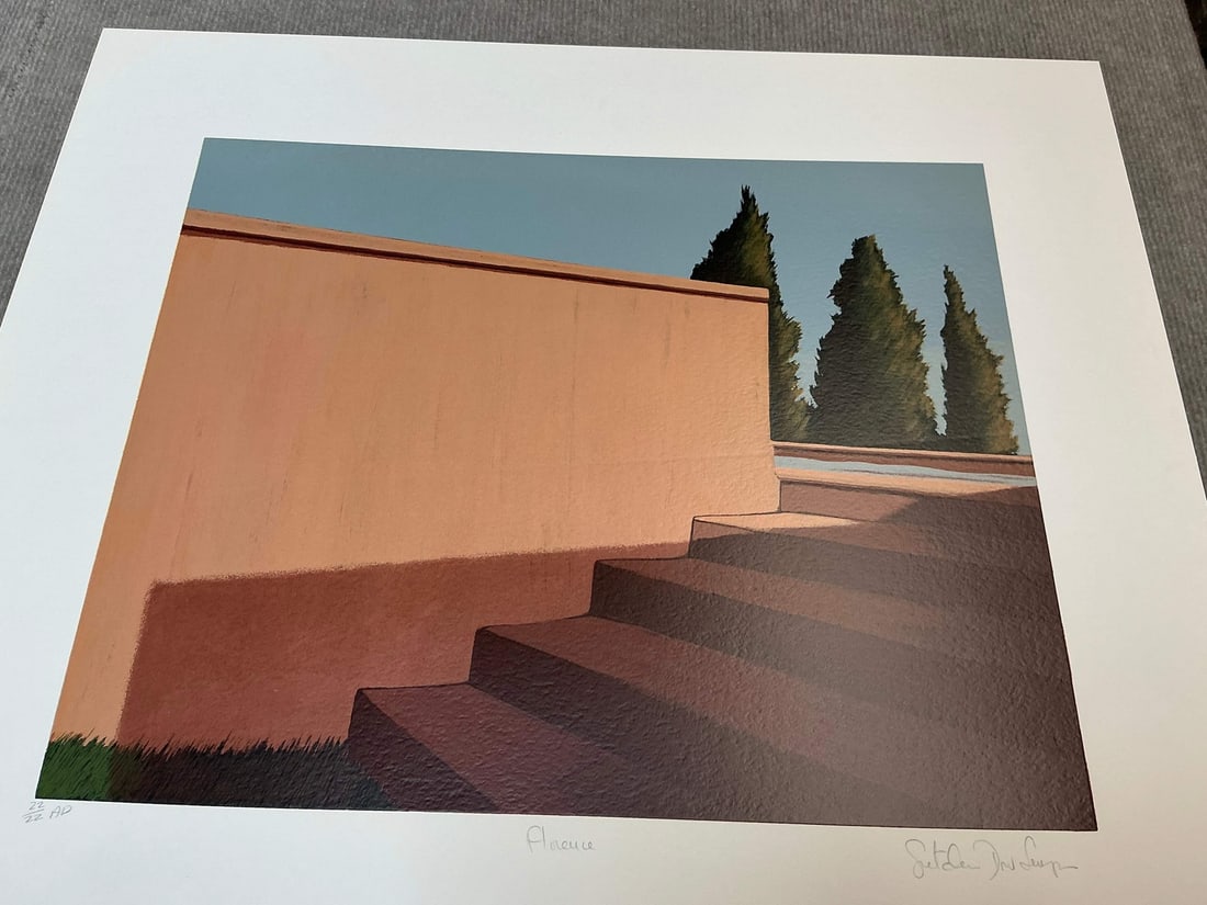 Conte GRETCHEN DOW SIMPSON Florence Italy SIGNED 20.25" x 22.75" Serigraph 1992 - 9