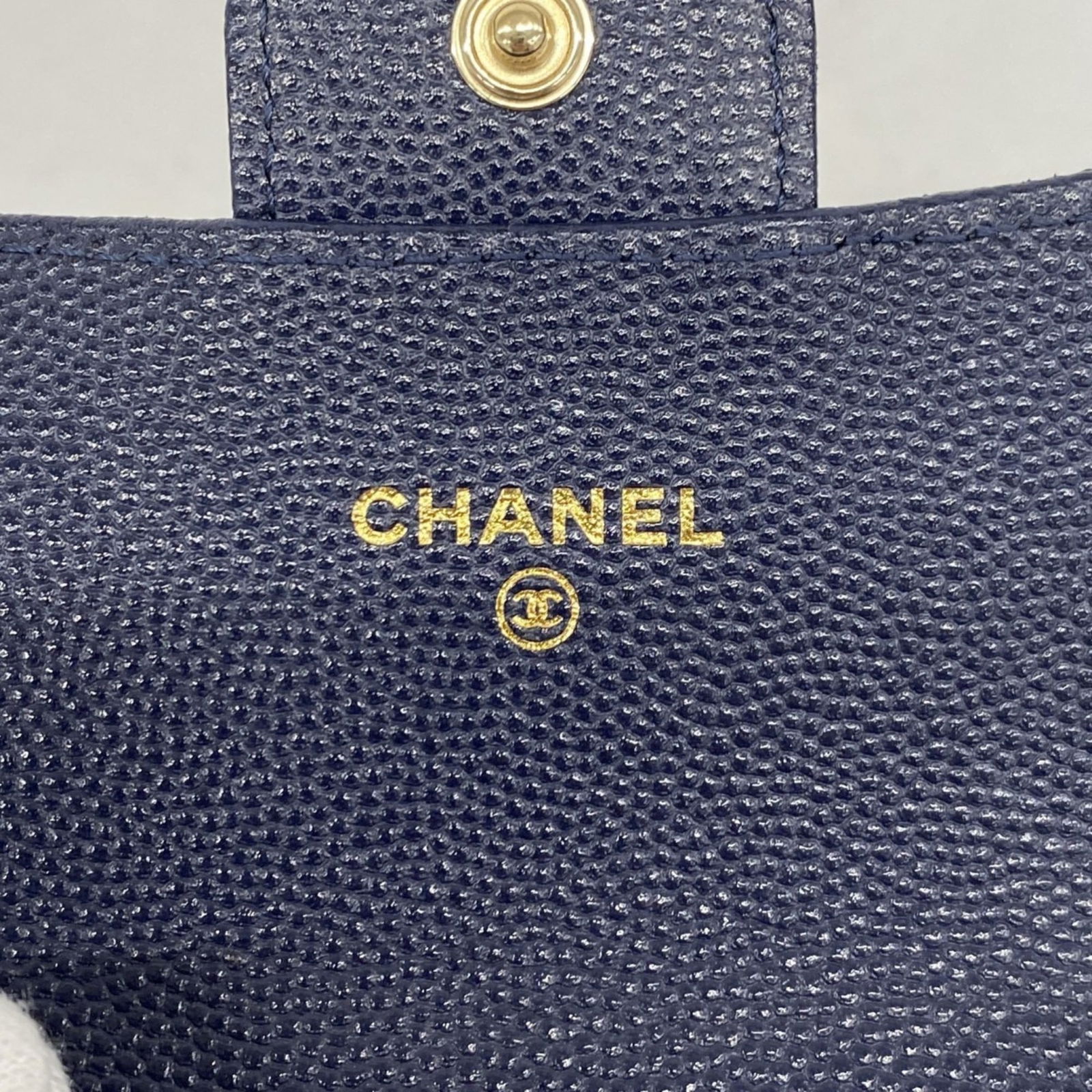 Calfskin Chanel Card Case Grained - 4