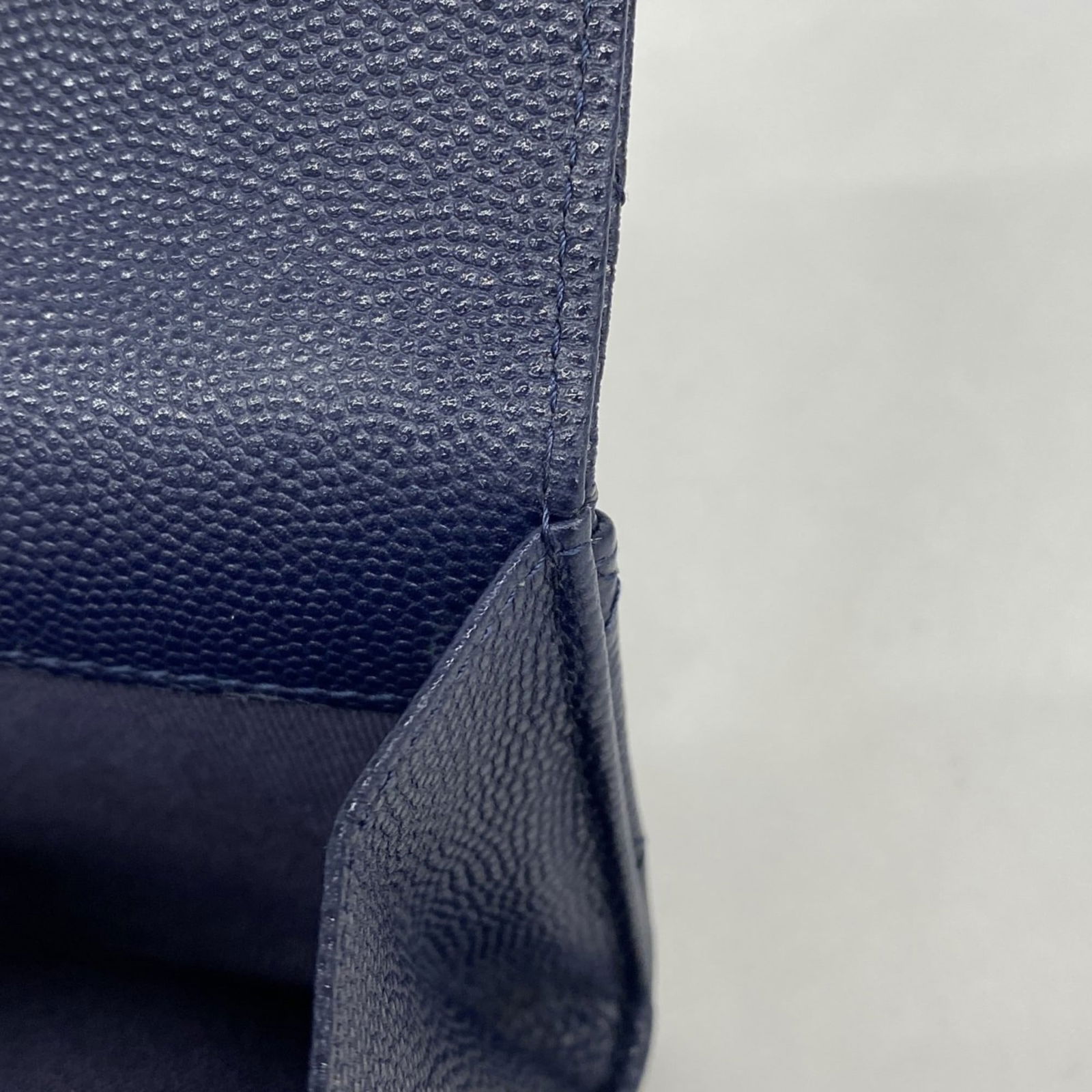 Calfskin Chanel Card Case Grained - 6