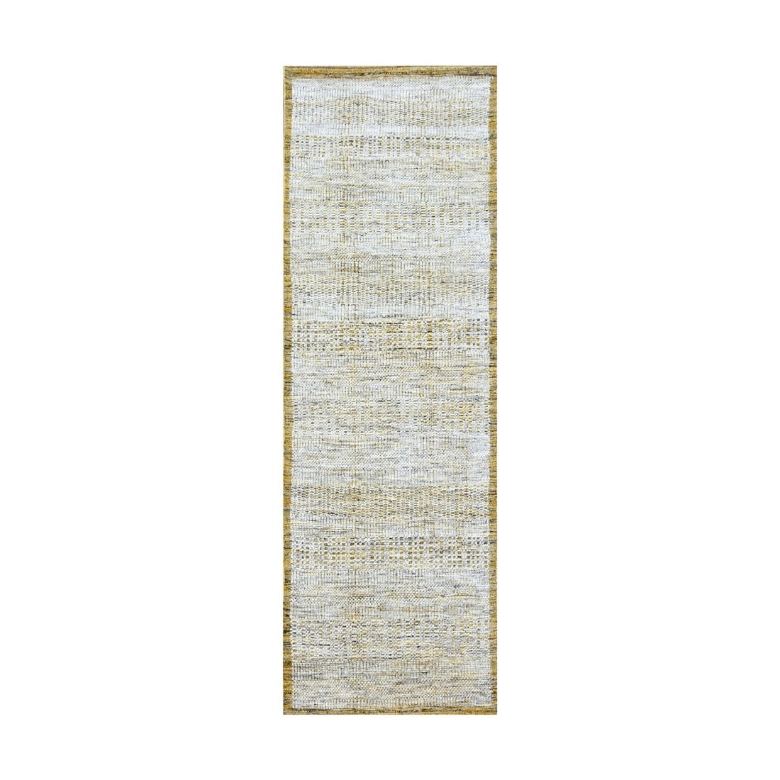 Runner 2'8"x8'2" Yellow Hand Knotted Rug Distressed Grass Design Pure Wool: Runner 2'8"x8'2" Yellow Hand Knotted Rug Distressed Grass Design Pure Wool This listing features Runner 2'8"x8'2" Yellow Hand Knotted Rug Distressed Grass Design Pure Wool. Item specifics are