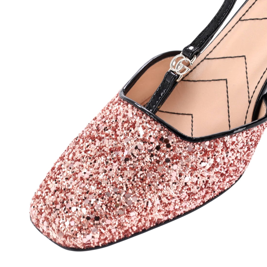 Patent Gucci Women's Slingback Pumps Glitter and - 5