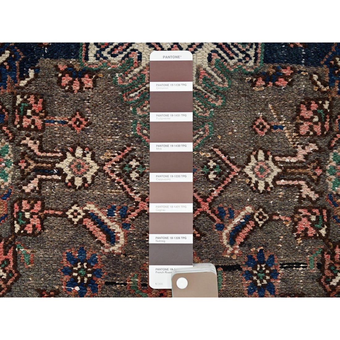 Rug 2'8"x8'9" Brown Vintage Zoroastrian Bibikabood Wool Hand Knotted Runner - 4