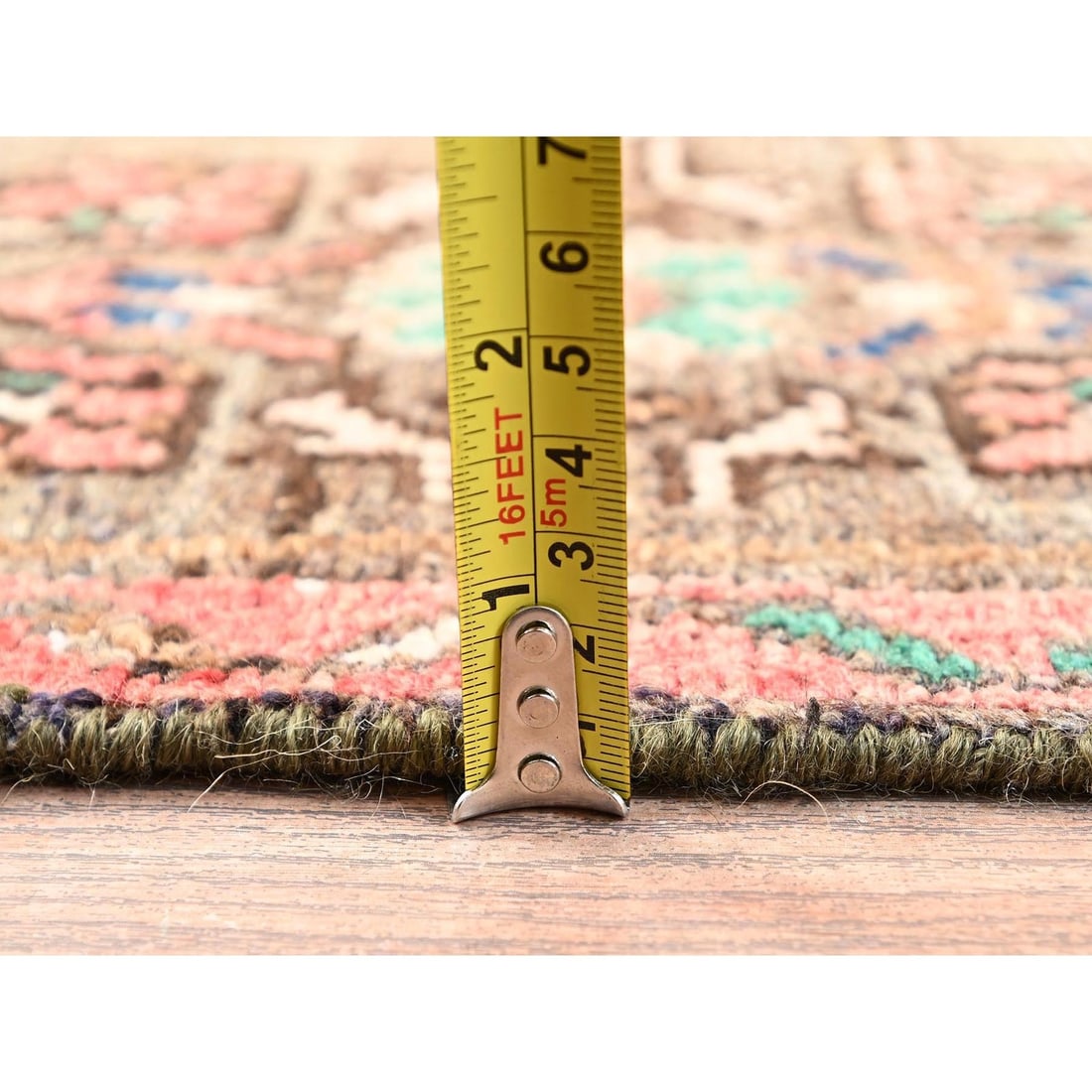 Rug 2'8"x8'9" Brown Vintage Zoroastrian Bibikabood Wool Hand Knotted Runner - 6