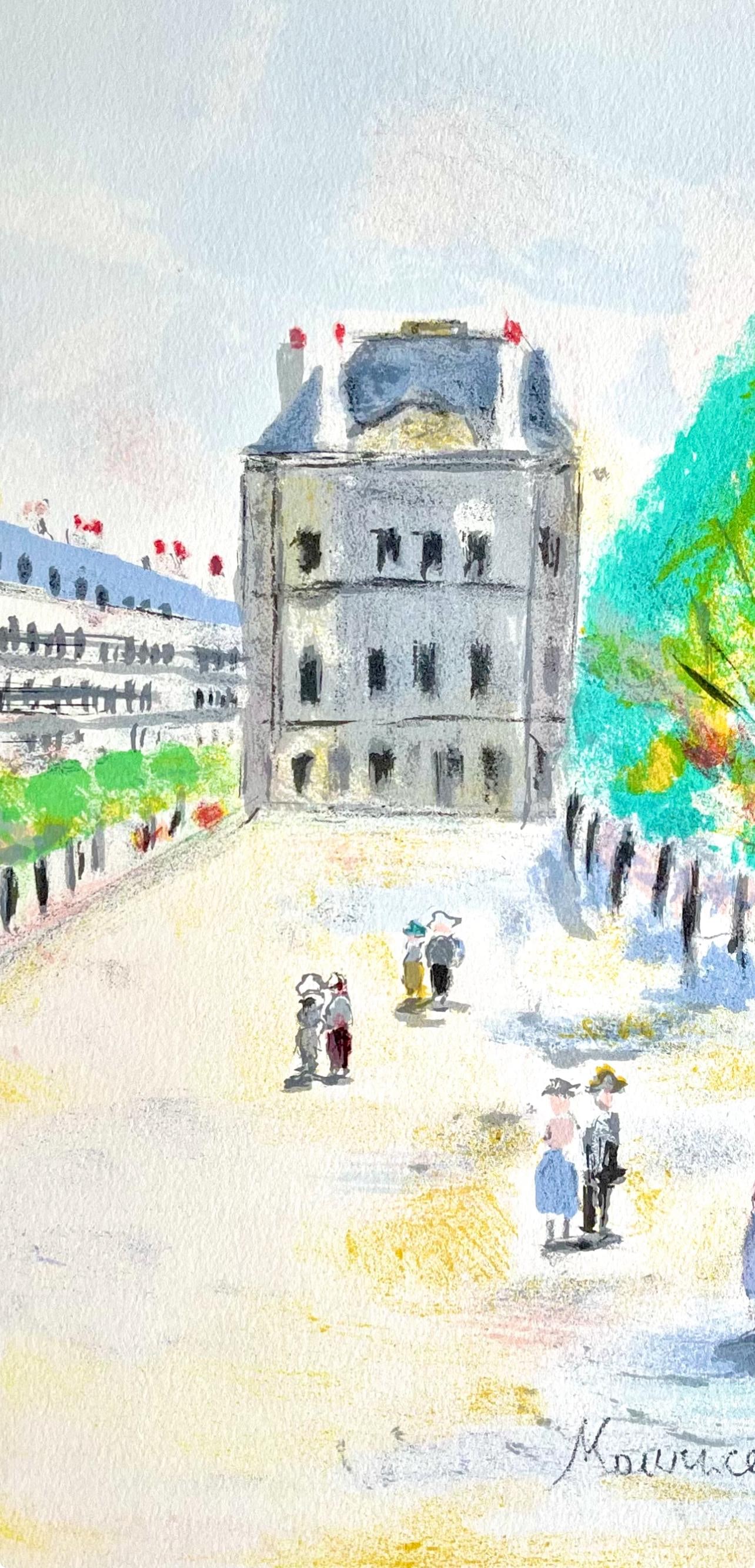 Lithograph - Maurice Utrillo - Au Muse du Louvre (Rue de Rivoli) - Paris Capitale - 2