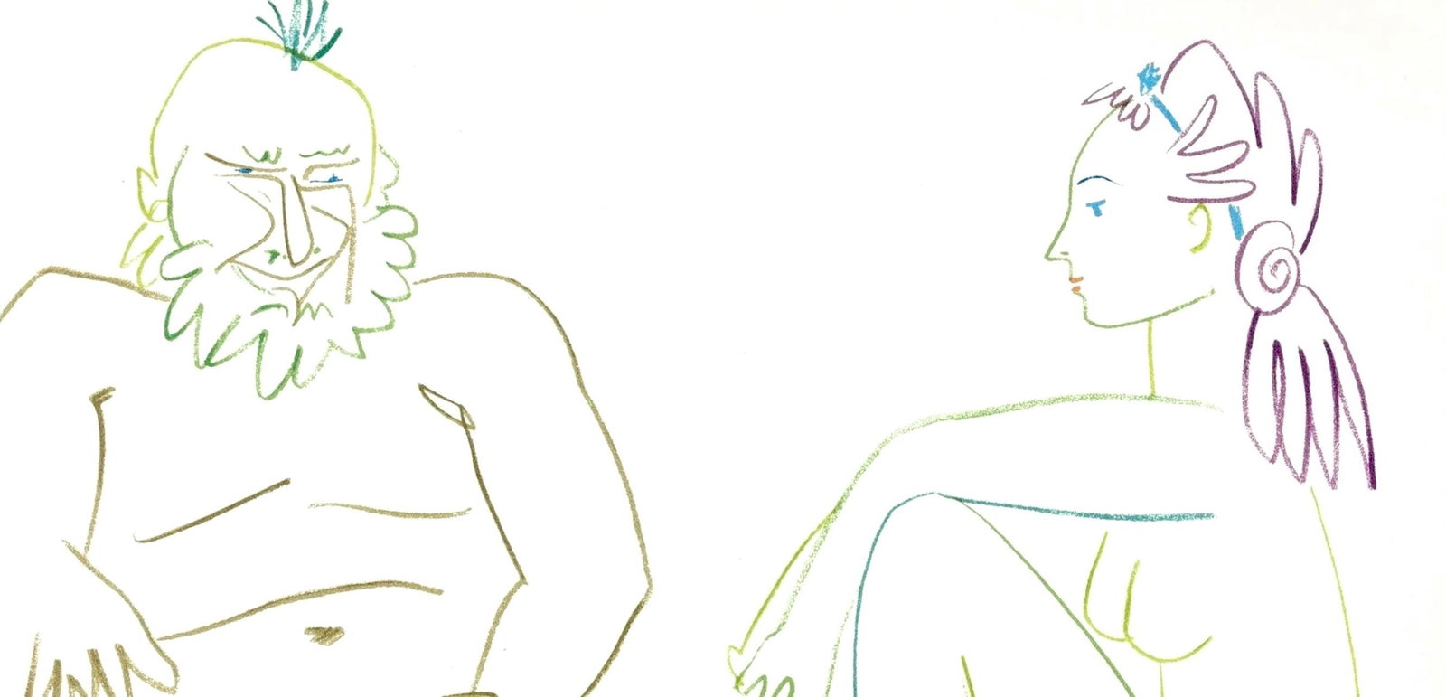 Lithograph - Pablo Picasso - Composition - La Comdie Humaine - Verve - Revue Artistique et Littraire - 2