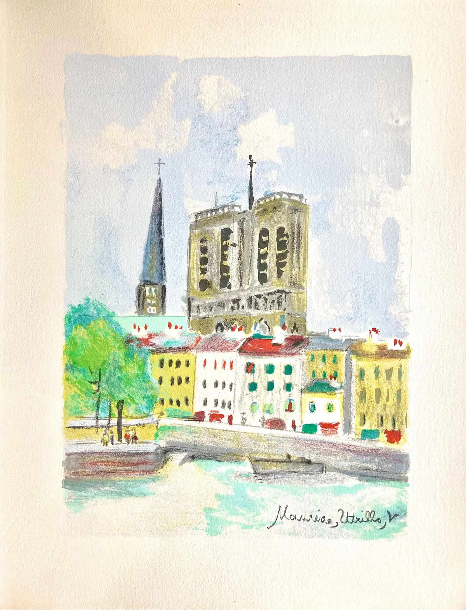 Lithograph - Maurice Utrillo - Notre-Dame (La Cit) - Paris Capitale - 7