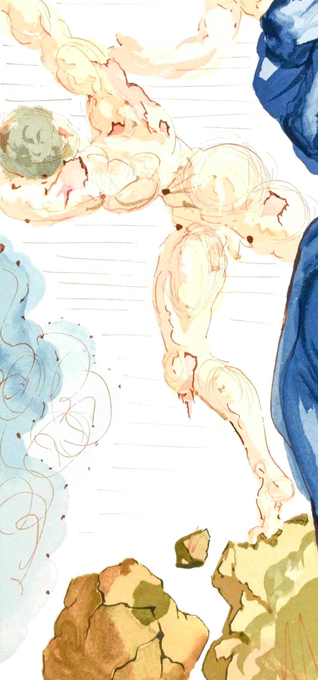 Woodcut - Salvador Dali - Inferno XV (Michler/ Lpsinger 1039-1138; Field 189-200) - La Divina - 3