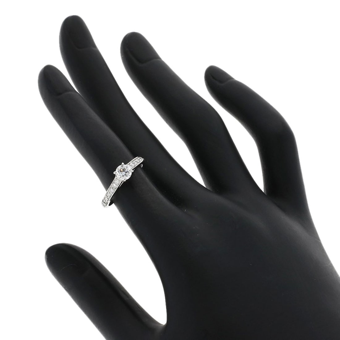 PT950 CARTIER Solitaire Diamond # 47 Ring Platinum - 6