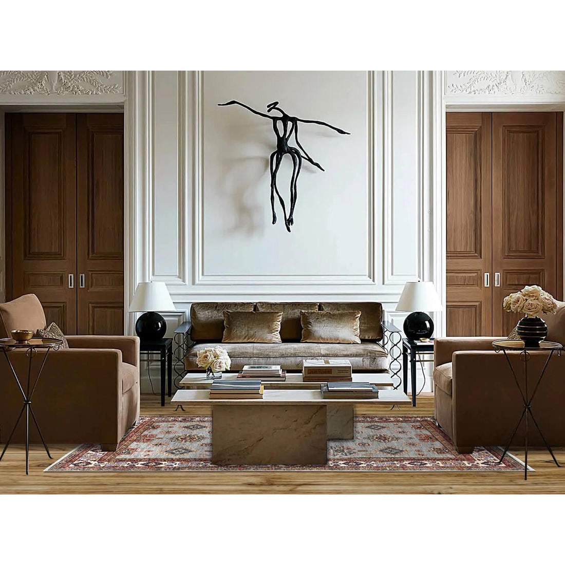 Rug 6'x8'9" Parma Gray Hand Knotted Wool Super Kazak Geometric Oriental - 2