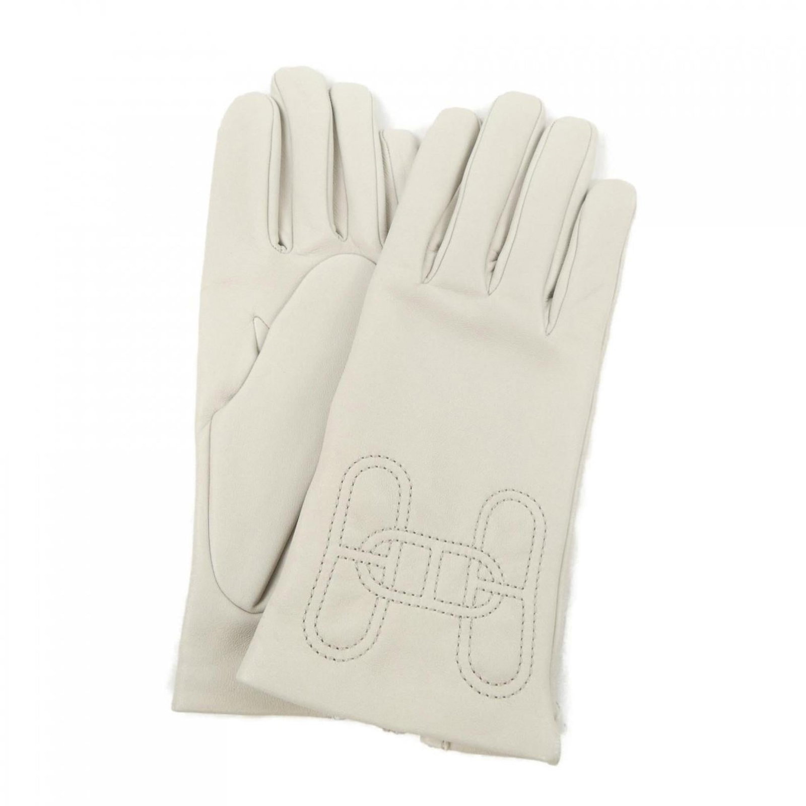 GLOVE Hermes: GLOVE Hermes This listing features GLOVE Hermes. Item specifics are provided below. Item Specifics: Brand: Hermes Gender: Women Color: Beige, Ivory Hand Width: 17cm / 6.69'' Total Length: 22cm / 8.66'