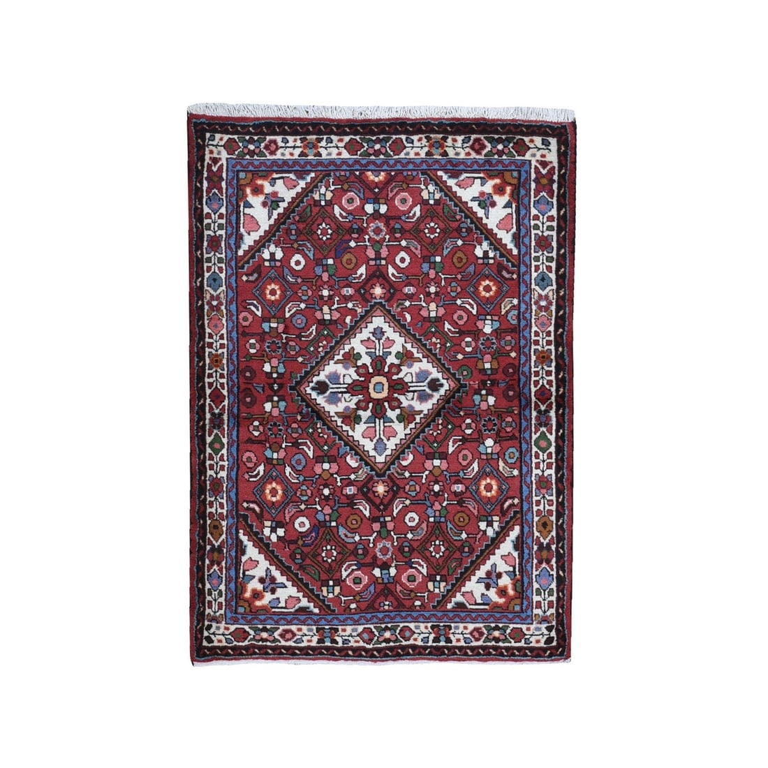 Rug 3'7"x5'1" New Farsian Amadan with Geometric Design Wool Hand Knotted: Rug 3'7"x5'1" New Farsian Amadan with Geometric Design Wool Hand Knotted This listing features Rug 3'7"x5'1" New Farsian Amadan with Geometric Design Wool Hand Knotted. Item specifics are provided bel