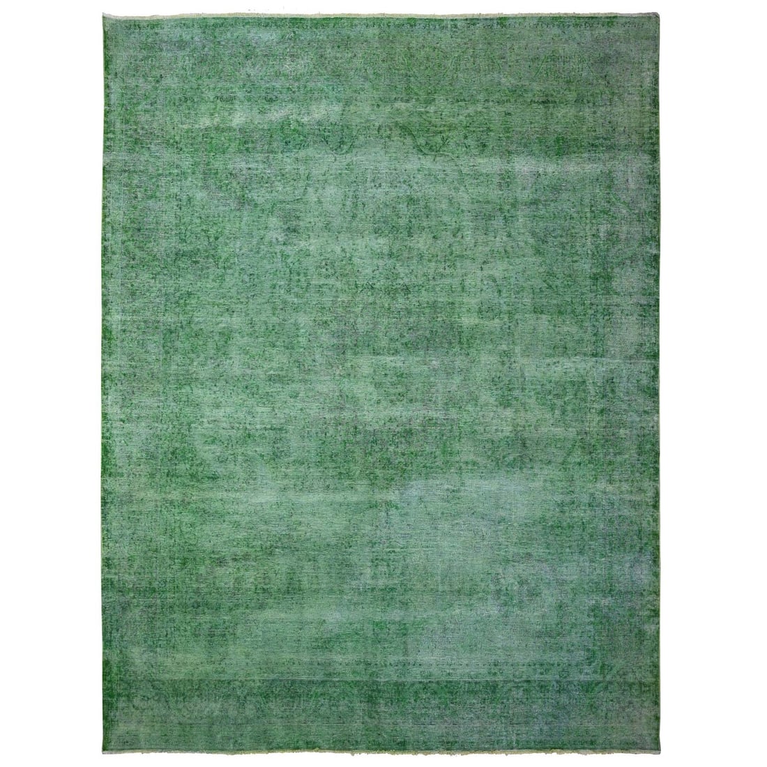 Rug 9'7"x12'7" Green Vintage Zoroastrian Karman Erased Design Oriental (1 of 11)