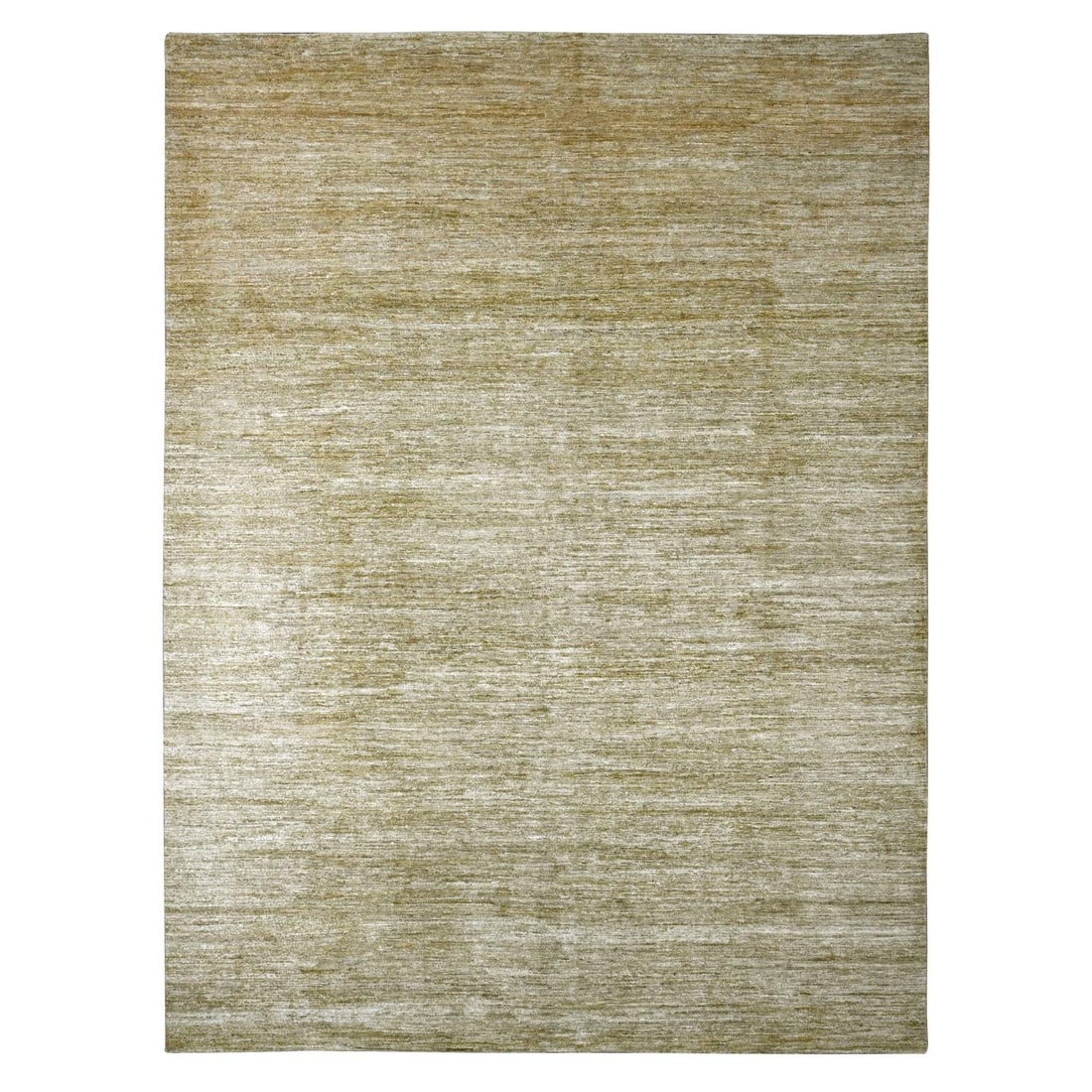 Rug 8'9"x11'7" Ecru Brown Solid Pattern Hand Knotted Ghazni Wool Oriental (1 of 11)