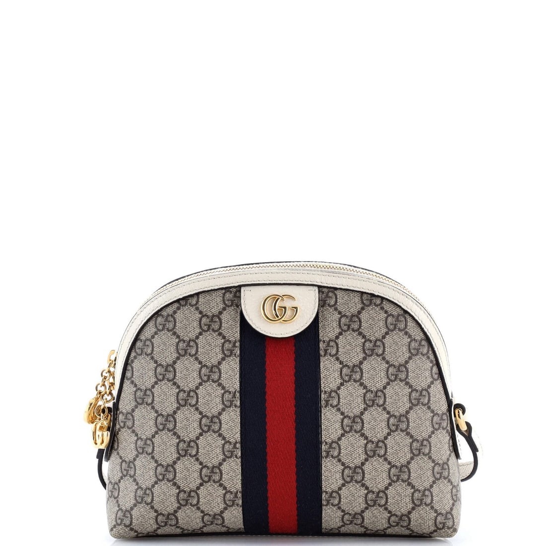 Small Gucci Ophidia Dome Shoulder Bag GG Coated Canvas (1 of 7)