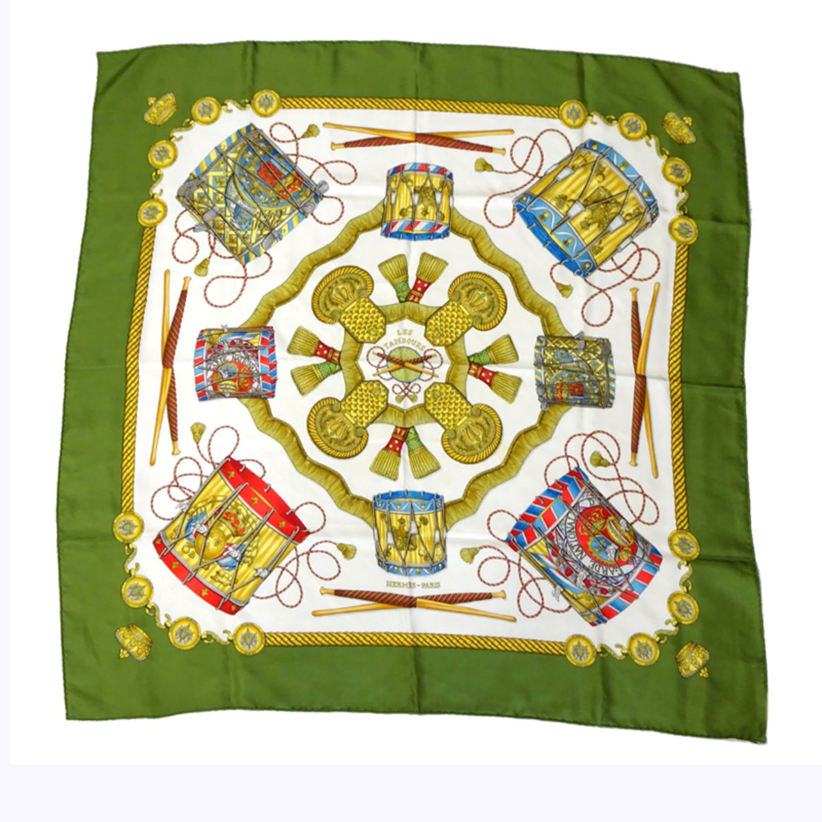 Silk Hermes Scarf: Silk Hermes Scarf This listing features Silk Hermes Scarf. Item specifics are provided below. Item Specifics: Brand: Hermes Type: Scarf Gender: Women Color: Green Material: Silk Size (Lxw): 86cm x 86c