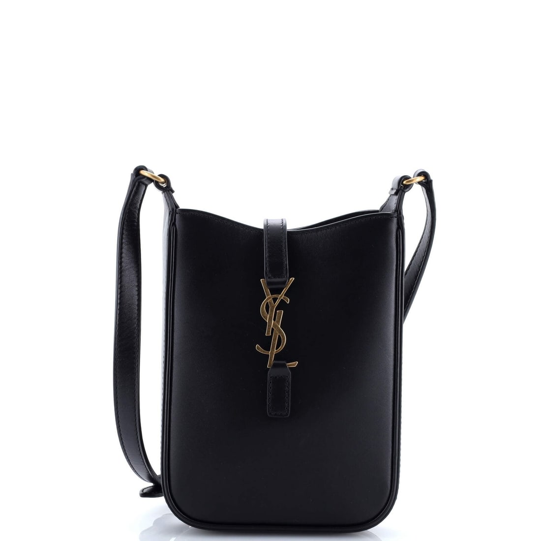 Mini Saint Laurent Le 5 a 7 Vertical Shoulder Bag Leather (1 of 6)