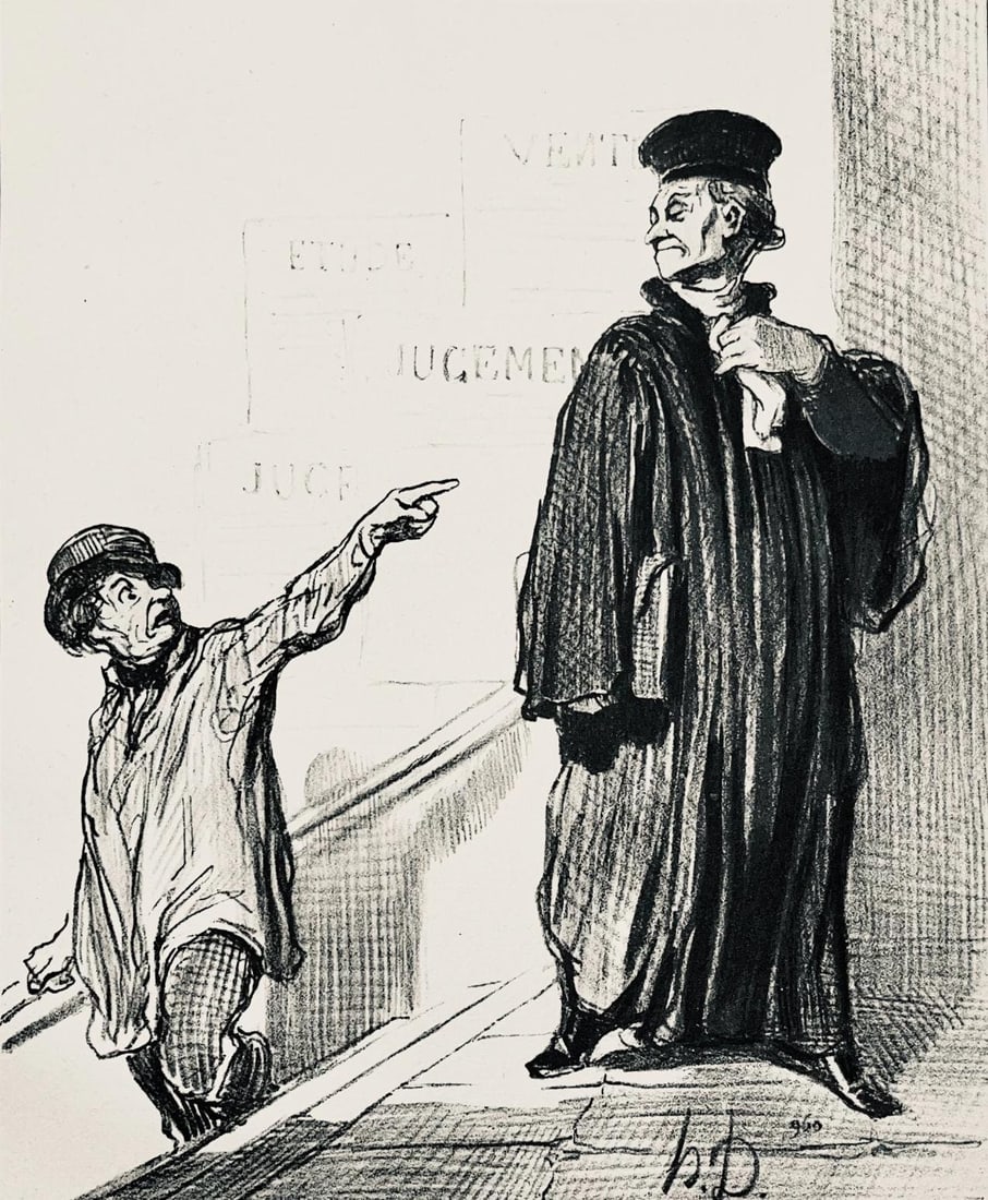 Lithograph - Honor Daumier - Composition - Law and Justice (1 of 7)