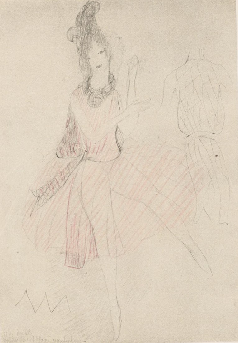 Lithograph - Marie Laurencin - Composition - Les Biches (1 of 6)