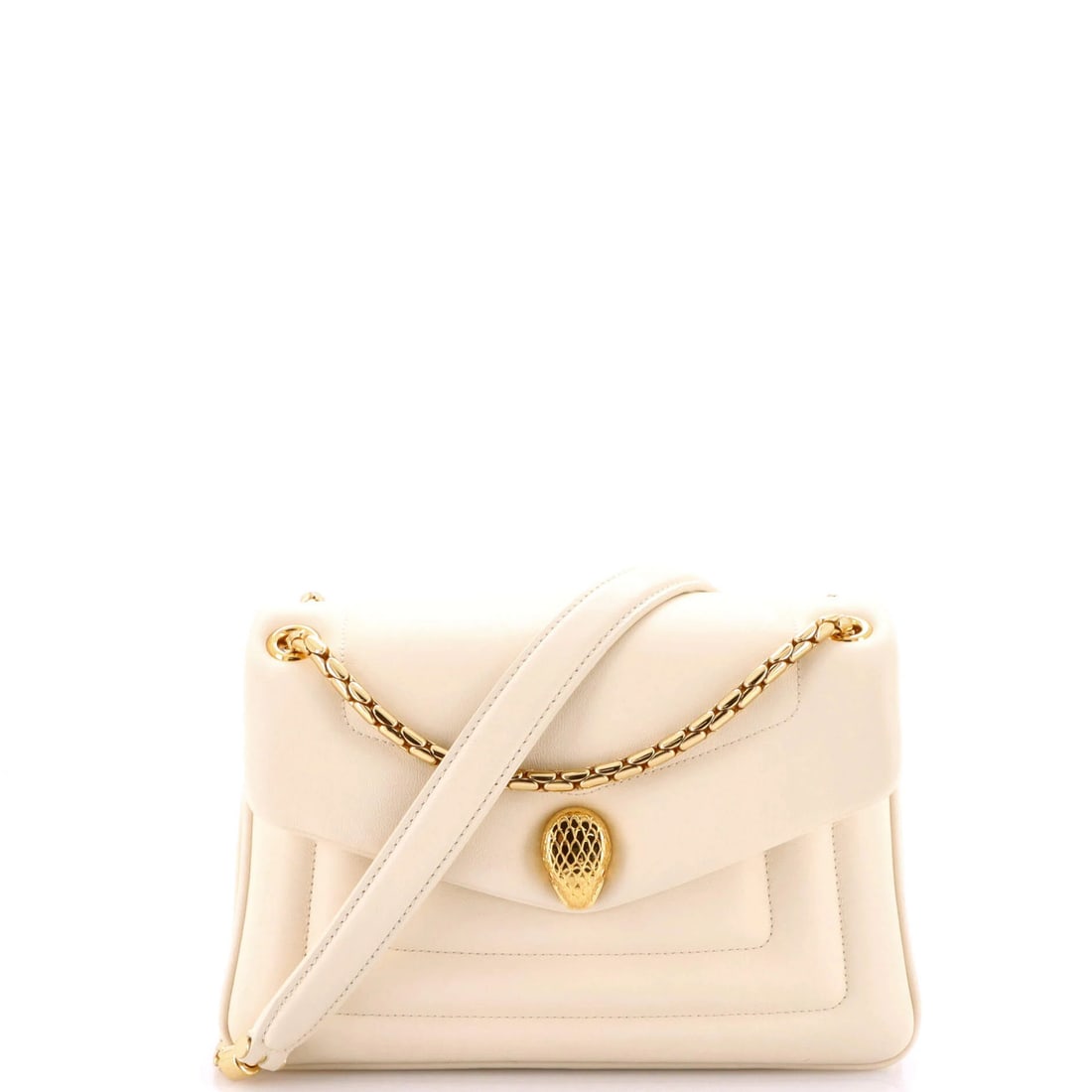 Small Bvlgari Serpenti Reverse Shoulder Bag Leather (1 of 5)