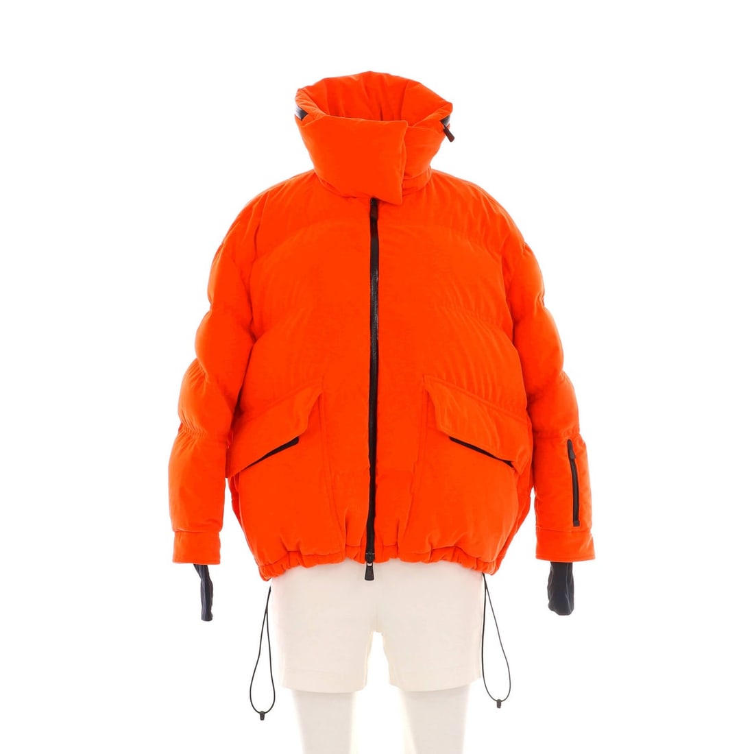 Down Moncler Women's Atena Hooded Puffer Jacket Quilted Velvet with (1 of 6)