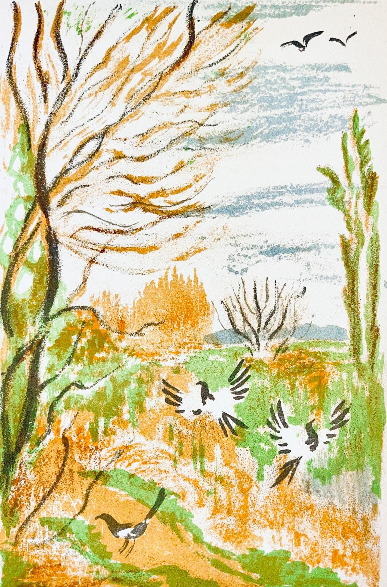 Lithograph - Maurice Mourlot - Composition - de Goupil a Margot - Histoires De Btes (1 of 8)