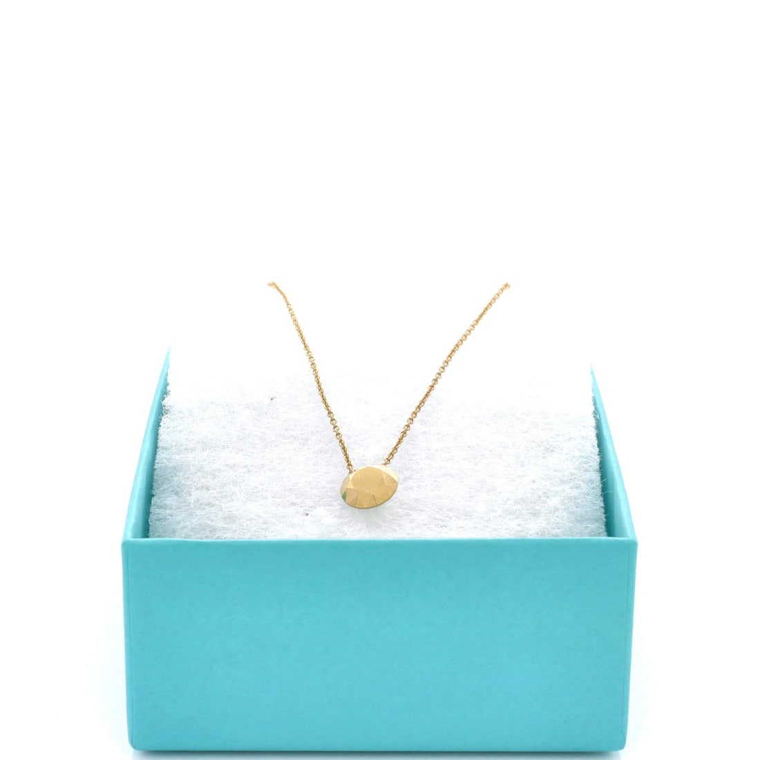 Gold Tiffany & Co. Elsa Peretti Two Carat Faceted Pendant Necklace 18K Yellow - 2