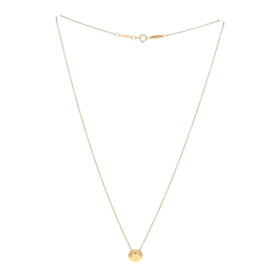 Gold Tiffany & Co. Elsa Peretti Two Carat Faceted Pendant Necklace 18K Yellow - 3