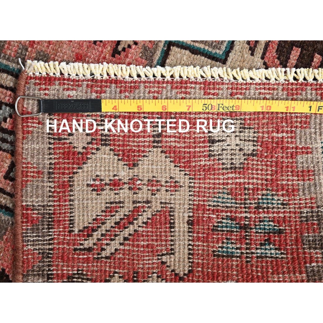 Rug 2'6"x9'2" Pink Vintage Northwest Zoroastrian Hand Knotted Wool Runner - 7