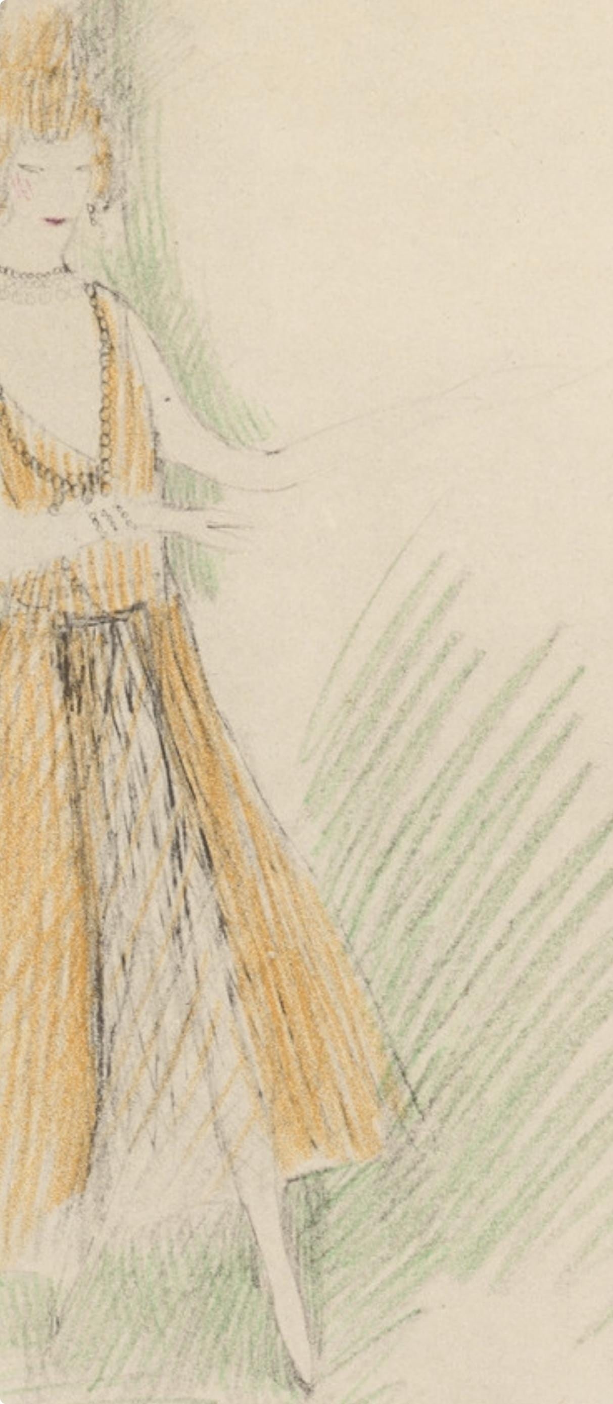 Lithograph - Marie Laurencin - Composition - Les Biches - 4