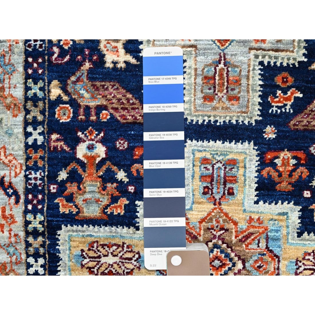 Rug 2'x5'10" Blue 200 KPSI Armenian Caucasian Design Runner Oriental - 4
