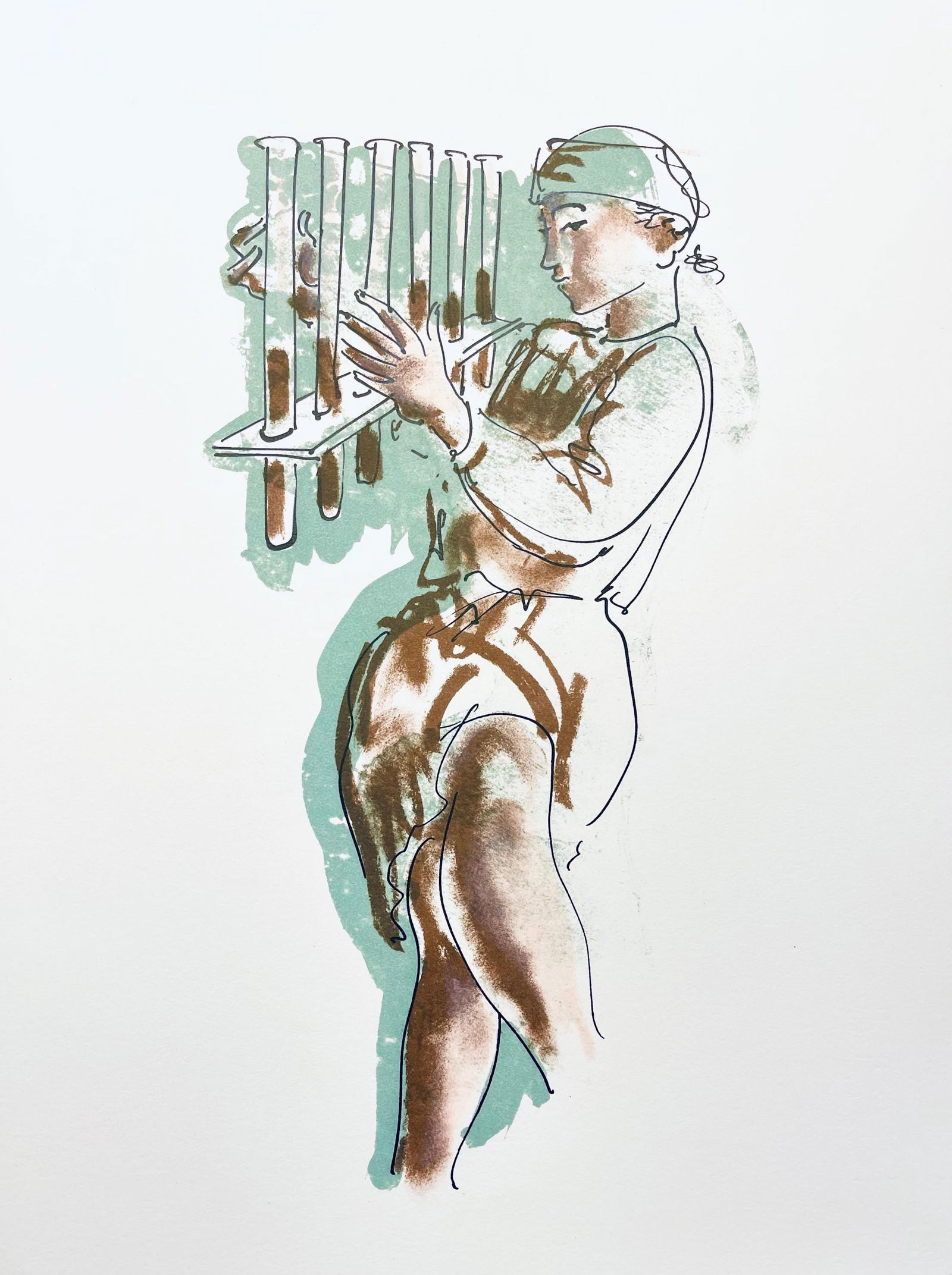 Lithograph - Hans Erni - Composition - Rflexions Simples Sur Le Corps - 5