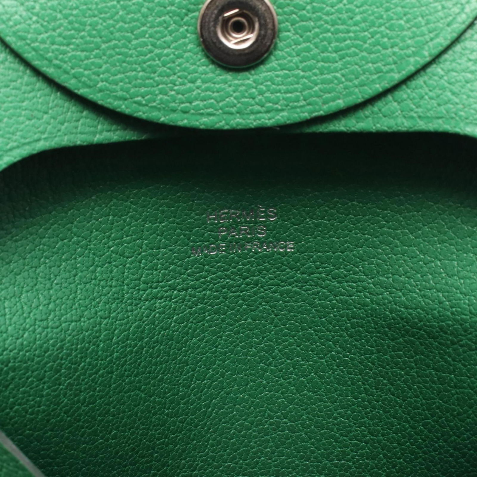 Leather Hermes Coin Purse/ Coin Case Chevre - 4