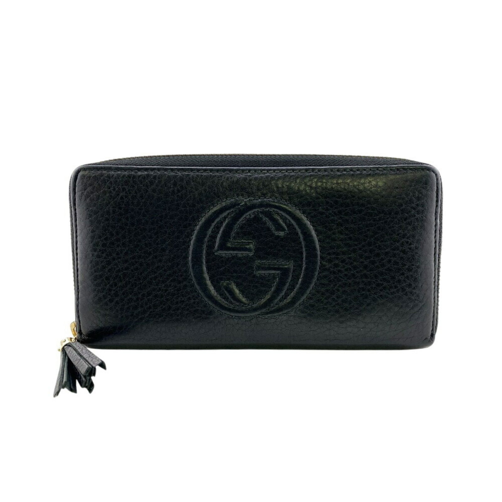 Women's - GUCCI 282413 Soho Round Zip Wallet - Black (1 of 11)