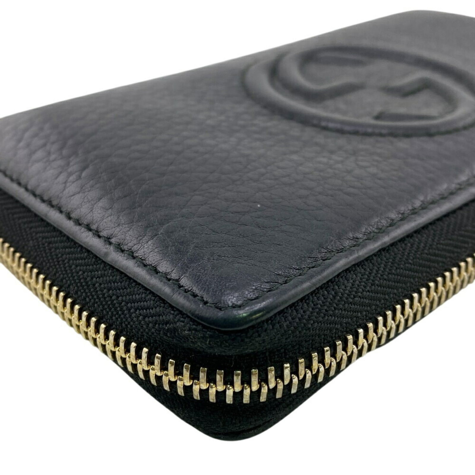 Women's - GUCCI 282413 Soho Round Zip Wallet - Black - 3
