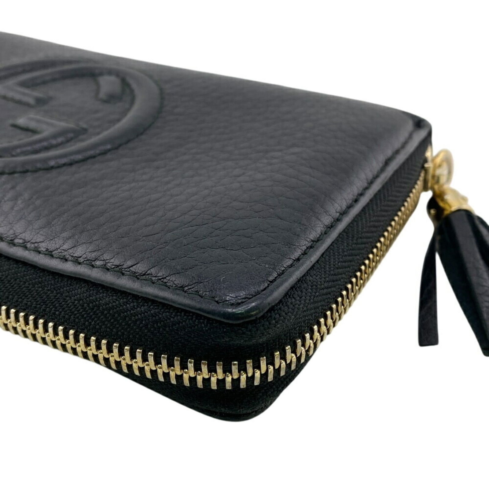 Women's - GUCCI 282413 Soho Round Zip Wallet - Black - 6