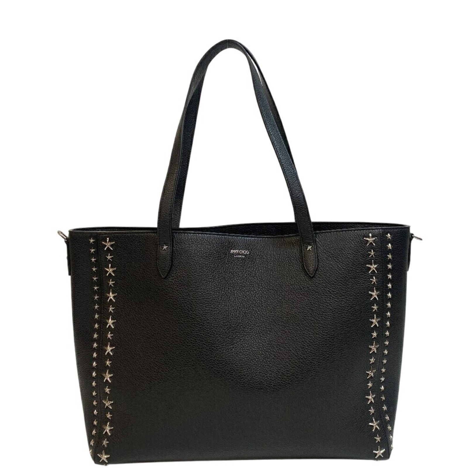 Leather Jimmy Choo Tote Bag: Leather Jimmy Choo Tote Bag This listing features Leather Jimmy Choo Tote Bag. Item specifics are provided below. Item Specifics: Brand: Jimmy Choo Type: Tote Bag Material: Leather Color: Black
