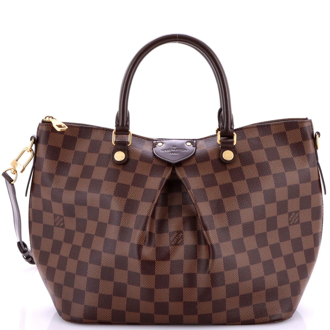 MM Louis Vuitton Siena Handbag Damier: MM Louis Vuitton Siena Handbag Damier This listing features MM Louis Vuitton Siena Handbag Damier. Item specifics are provided below. Item Specifics: Brand: Louis Vuitton Exterior Material: Canvas
