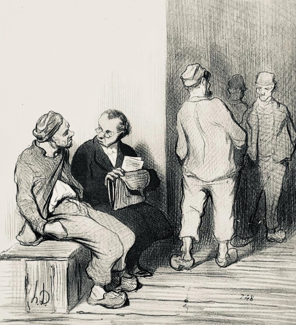 Lithograph - Honor Daumier - Composition - Law and Justice (1 of 7)