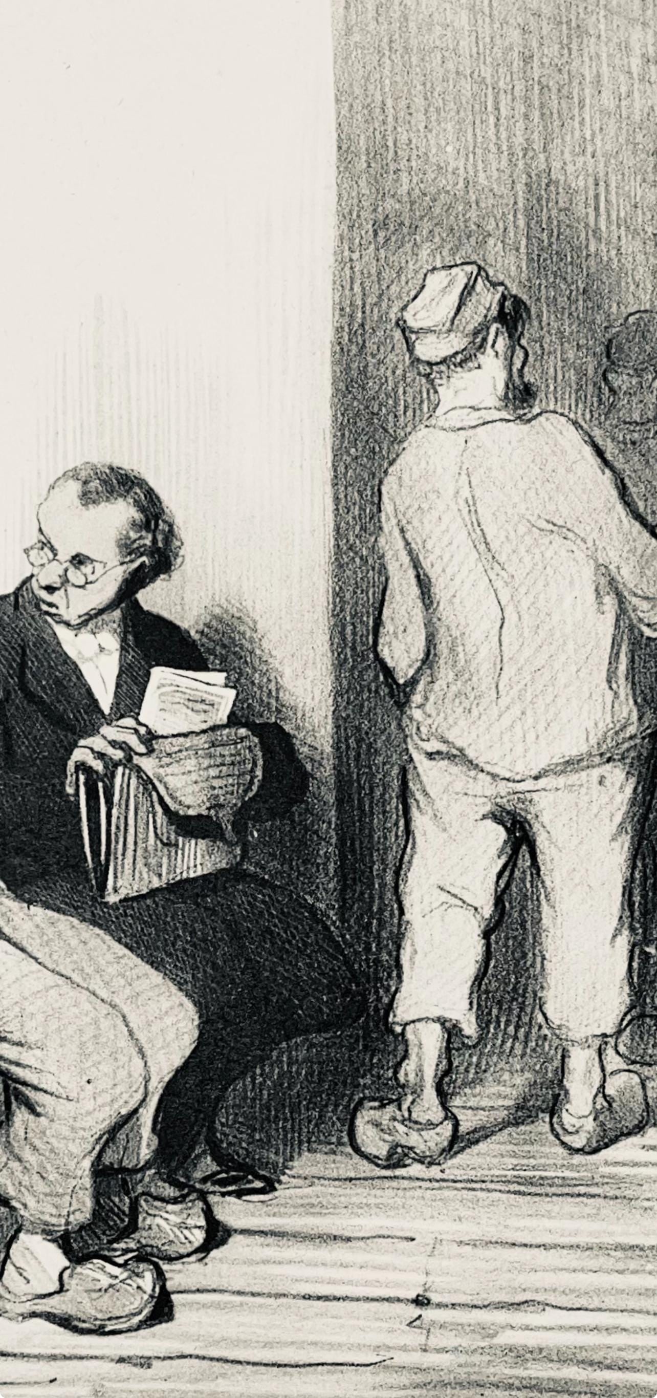 Lithograph - Honor Daumier - Composition - Law and Justice - 3