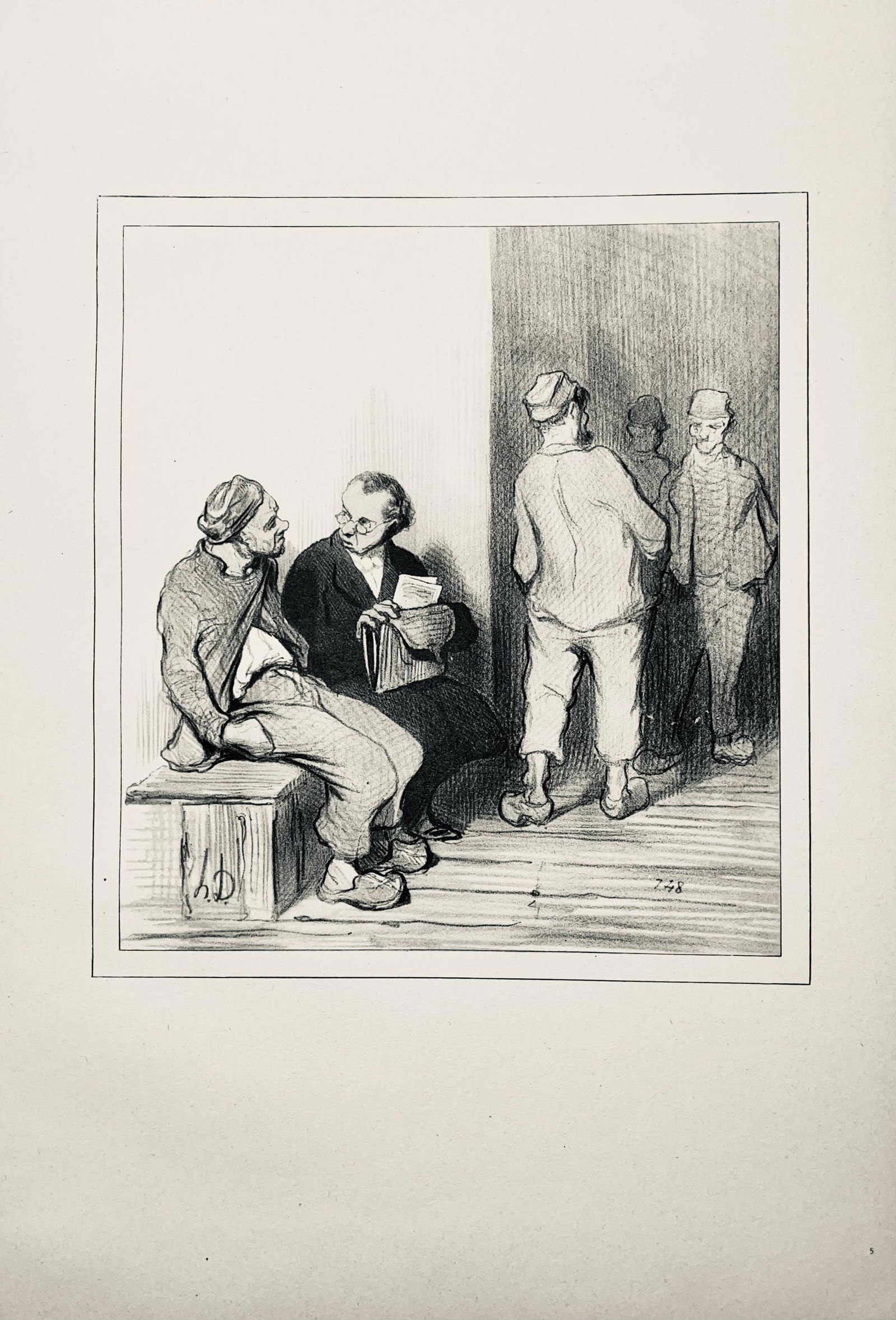 Lithograph - Honor Daumier - Composition - Law and Justice - 5