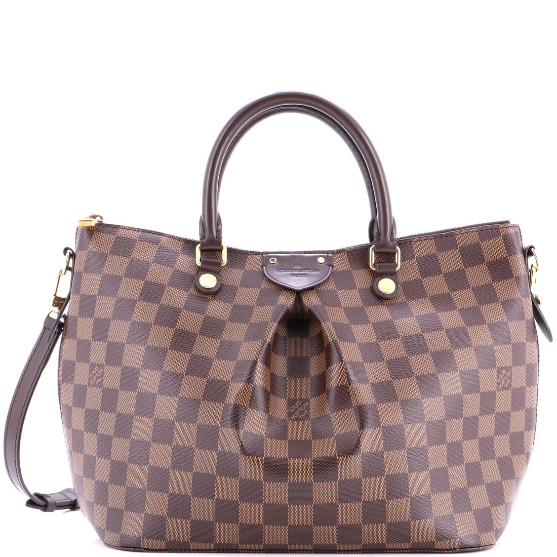 MM Louis Vuitton Siena Handbag Damier: MM Louis Vuitton Siena Handbag Damier This listing features MM Louis Vuitton Siena Handbag Damier. Item specifics are provided below. Item Specifics: Brand: Louis Vuitton Exterior Material: Canvas