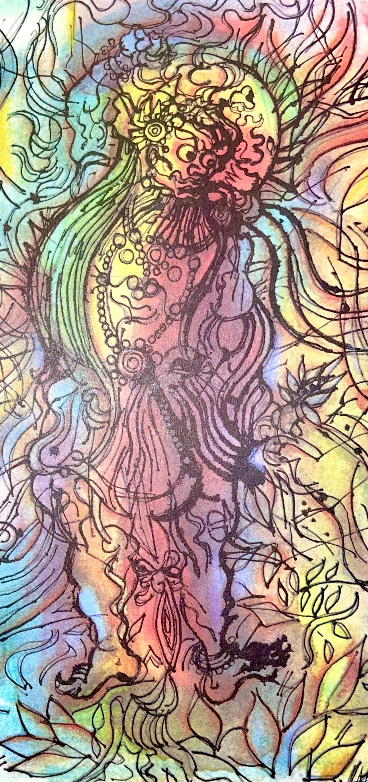 Lithograph - Jean Carzou - Composition - Ce Panorama du Bouddhisme - 2