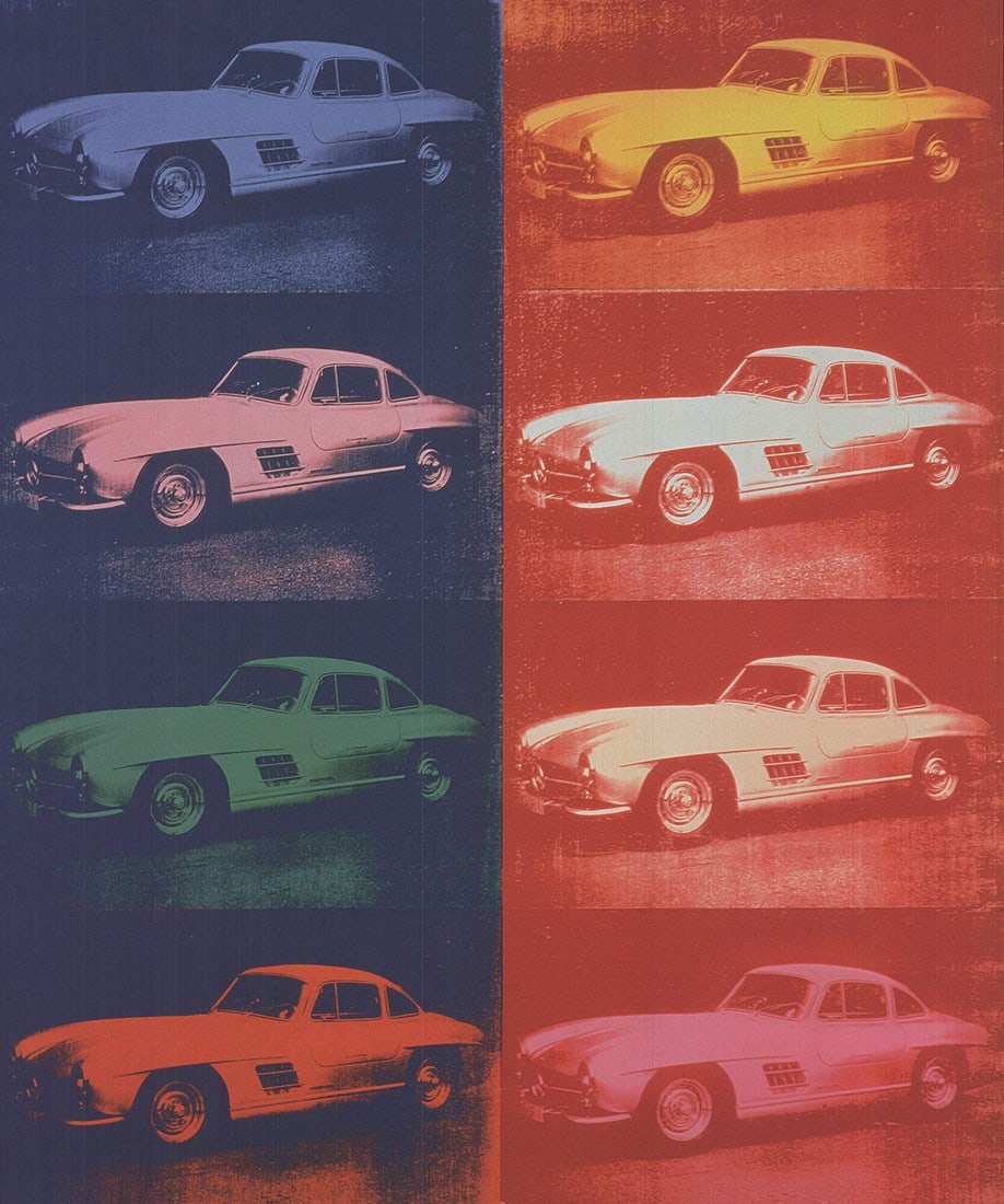 A ANDY WARHOL Mercedes-Benz 300 SL Coupe 20.75" x 19" Offset Lithograph 2010 Pop - 2