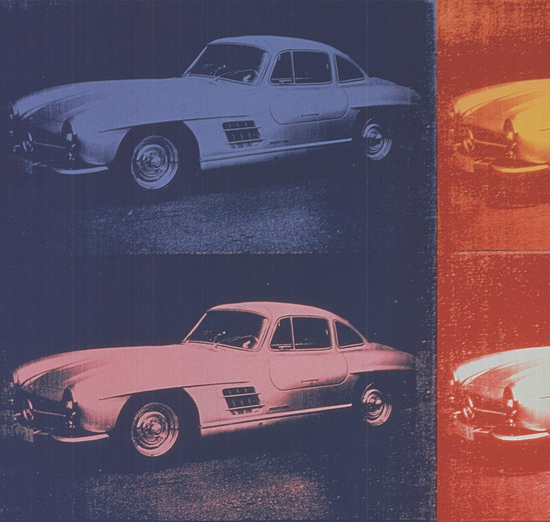 A ANDY WARHOL Mercedes-Benz 300 SL Coupe 20.75" x 19" Offset Lithograph 2010 Pop - 3