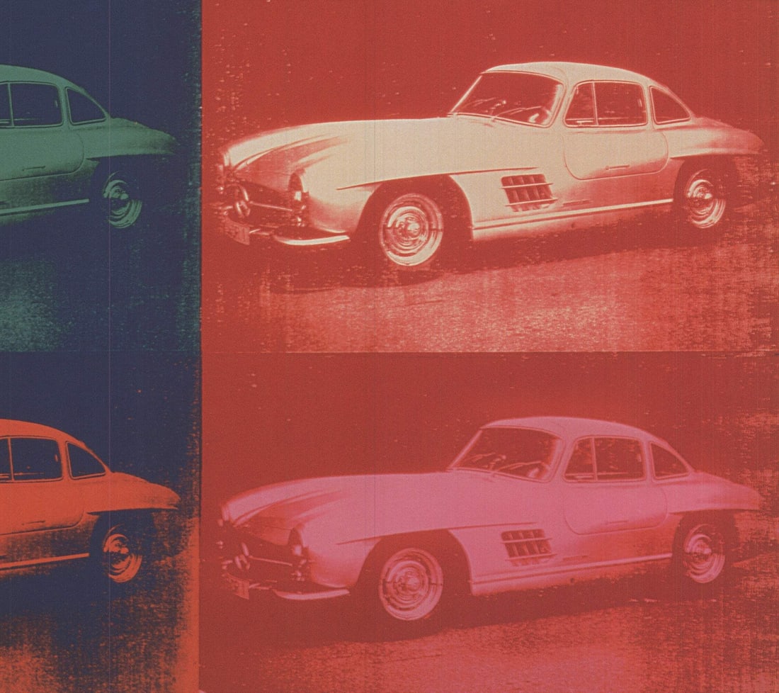 A ANDY WARHOL Mercedes-Benz 300 SL Coupe 20.75" x 19" Offset Lithograph 2010 Pop - 4